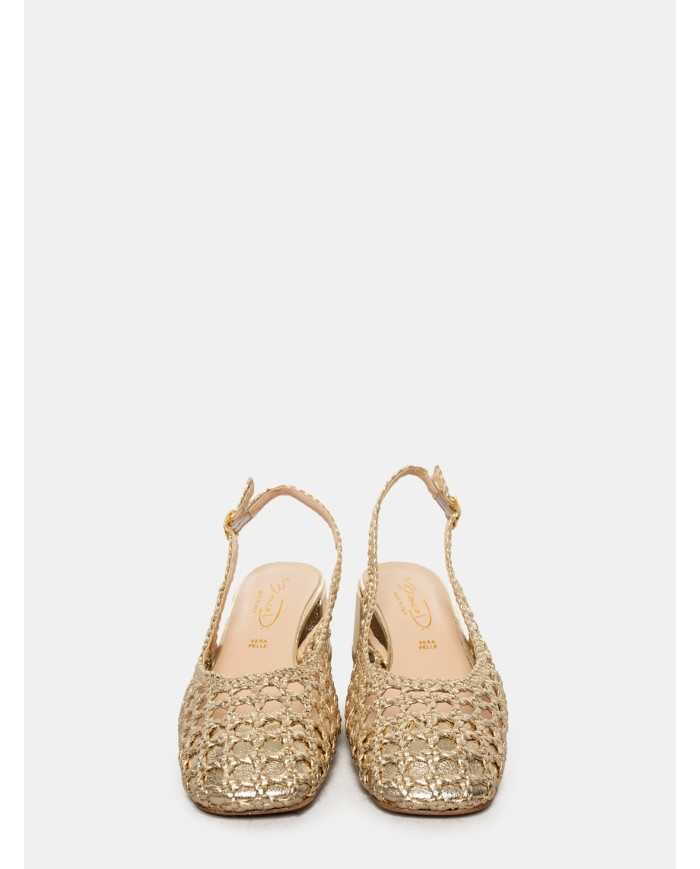 BIANCA DI' Sandalo slingback intrecciato