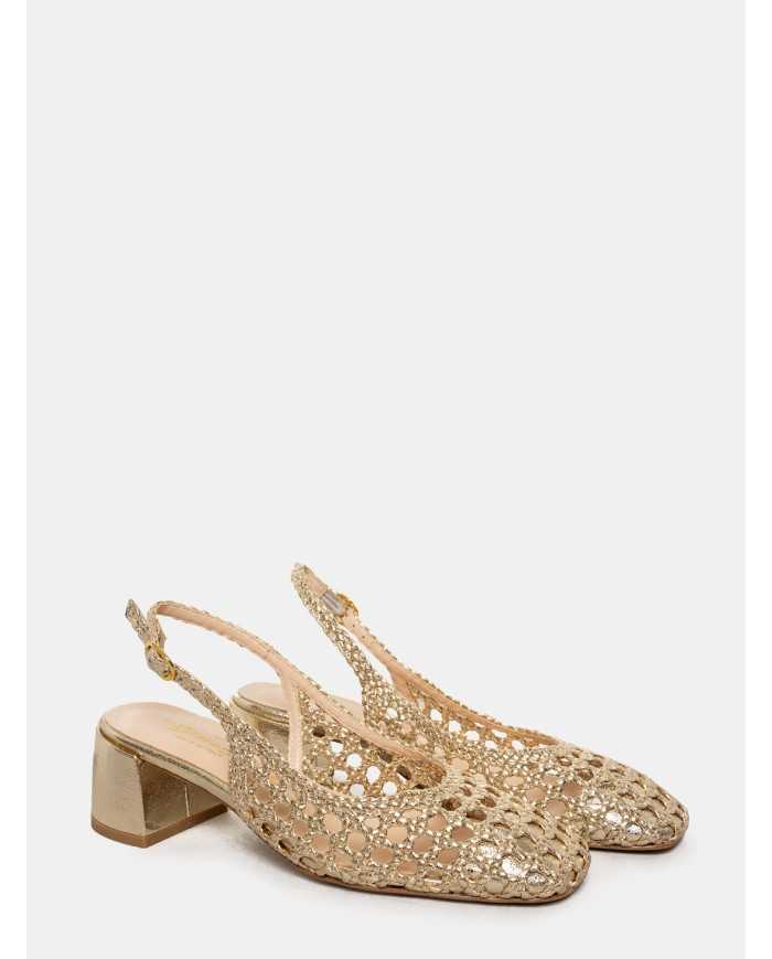 BIANCA DI' Sandalo slingback intrecciato