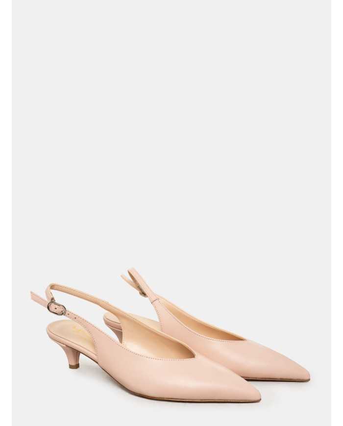 BIANCA DI' Sandalo slingback in pelle