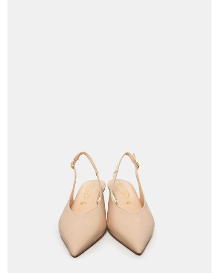 BIANCA DI' Sandalo slingback in pelle