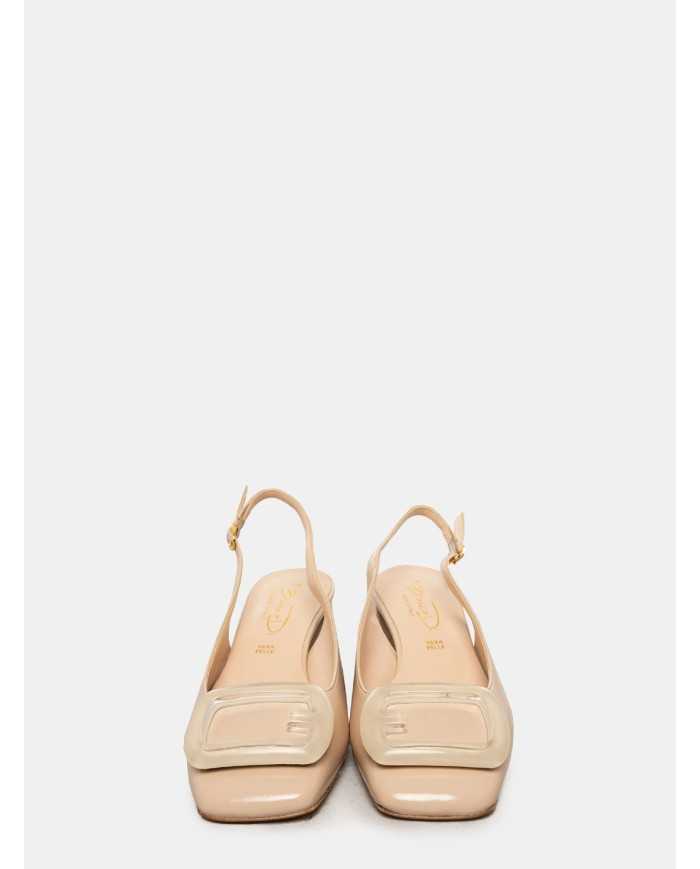 BIANCA DI' Sandalo slingback in naplak