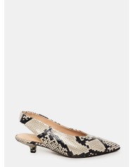 BIANCA DI' Sandalo slingback in stampa pitone