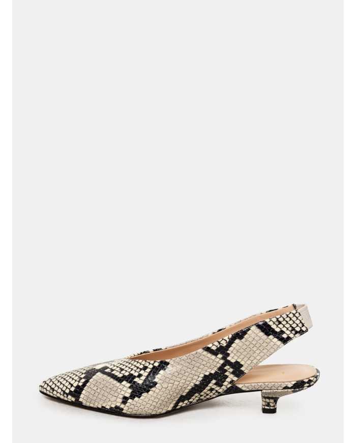 BIANCA DI' Sandalo slingback in stampa pitone