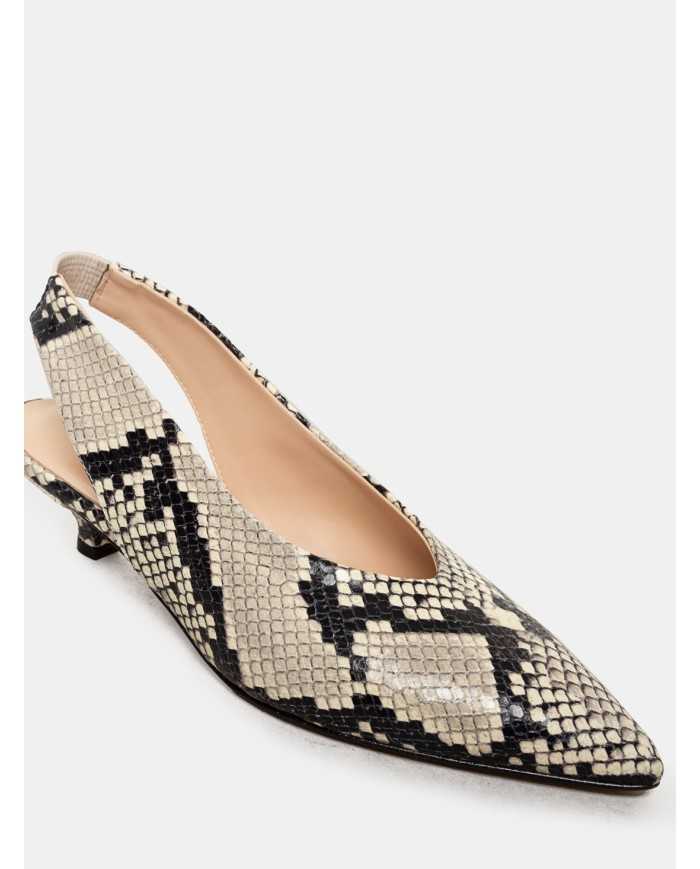 BIANCA DI' Sandalo slingback in stampa pitone