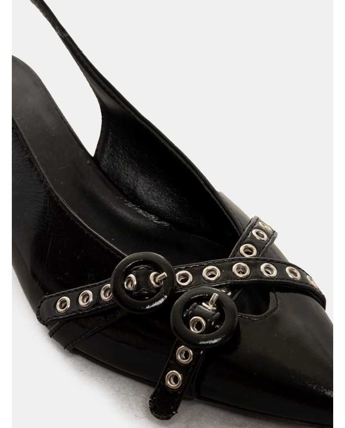 HALMANERA Sandalo slingback in glaze