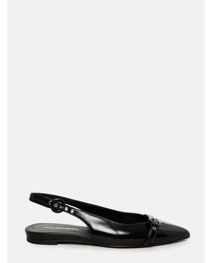 HALMANERA Sandalo slingback flat in glaze