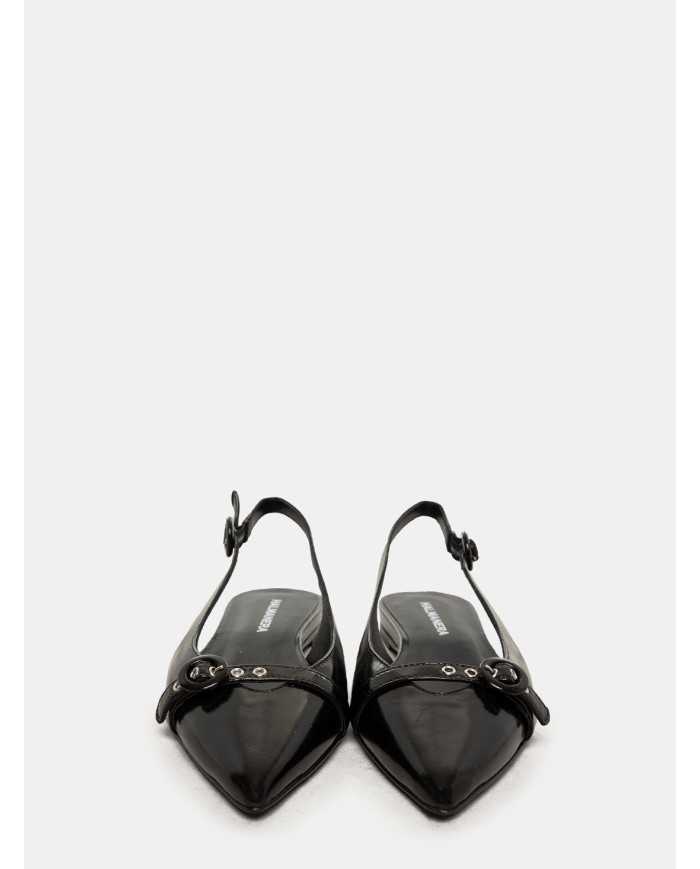 HALMANERA Sandalo slingback flat in glaze