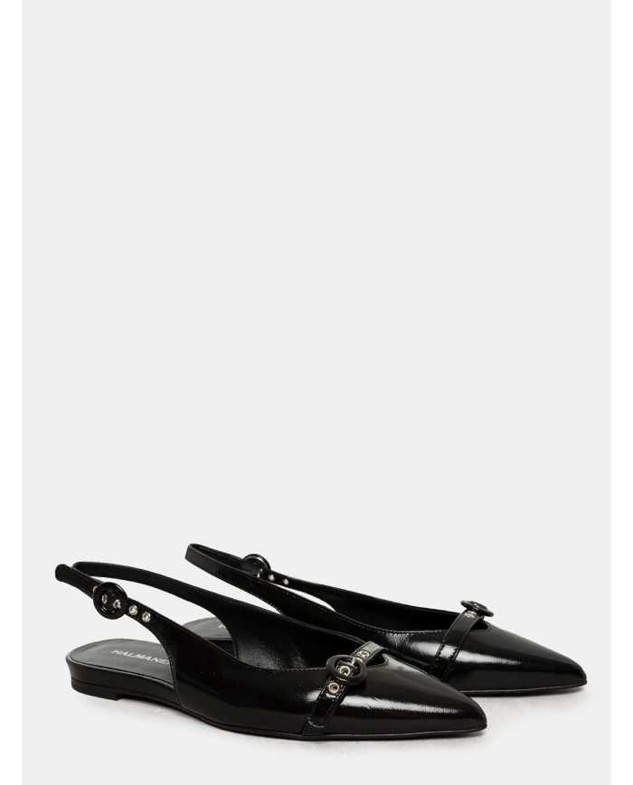 HALMANERA Sandalo slingback flat in glaze