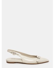 HALMANERA Sandalo slingback flat in glaze