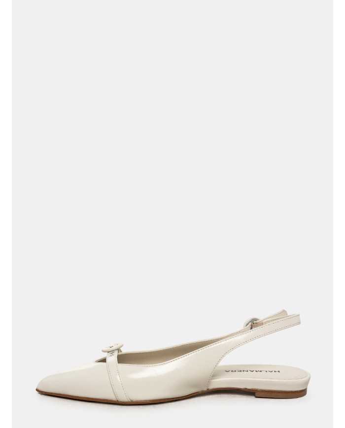 HALMANERA Sandalo slingback flat in glaze