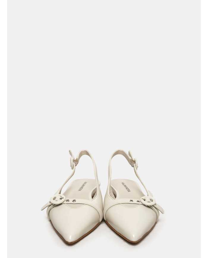 HALMANERA Sandalo slingback flat in glaze