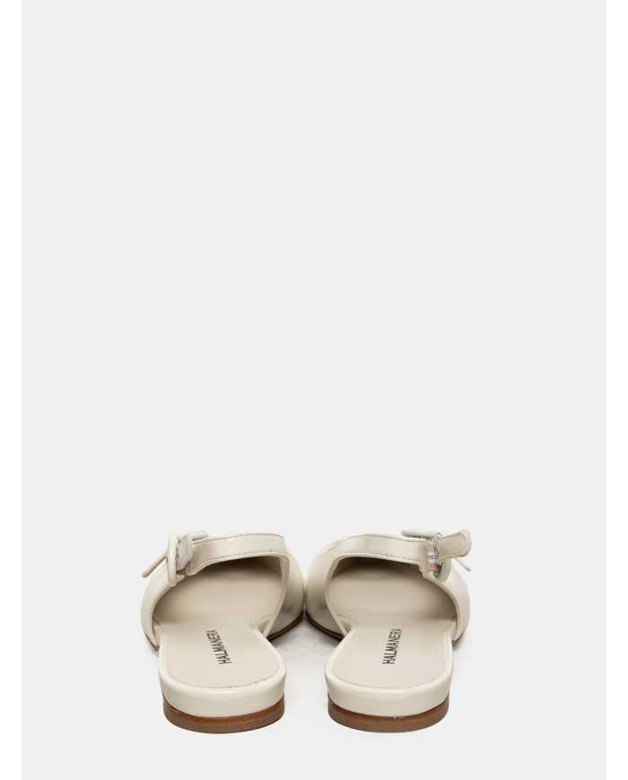 HALMANERA Sandalo slingback flat in glaze