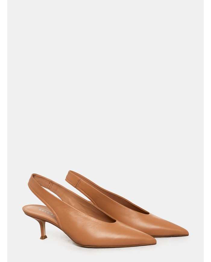 LELLA BALDI Sandalo slingback in nappa