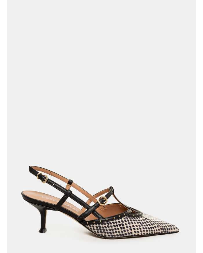 LELLA BALDI Sandalo slingback con borchie