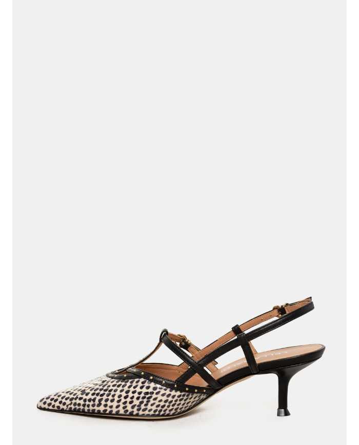 LELLA BALDI Sandalo slingback con borchie