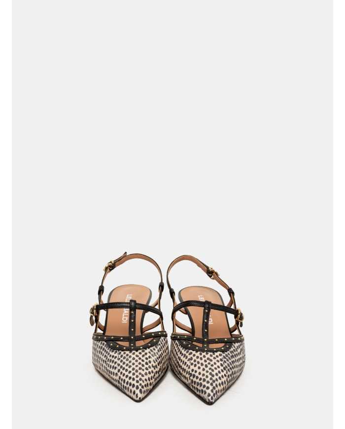 LELLA BALDI Sandalo slingback con borchie