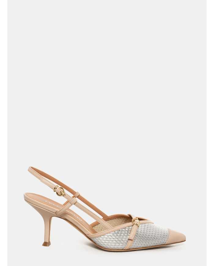 LELLA BALDI Sandalo slingback laminato