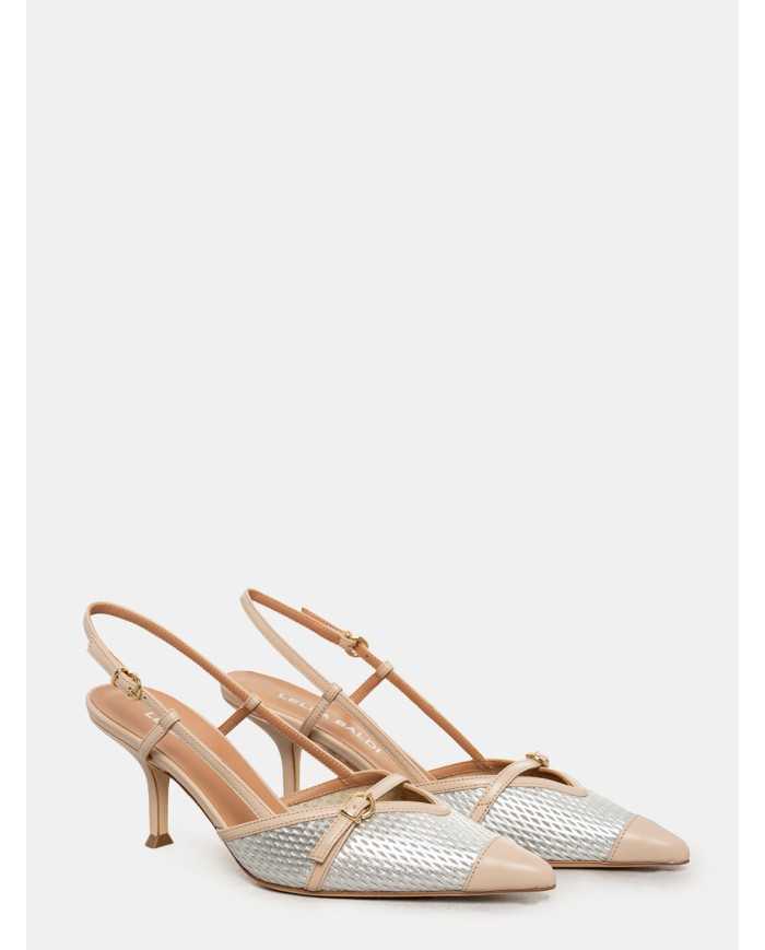 LELLA BALDI Sandalo slingback laminato