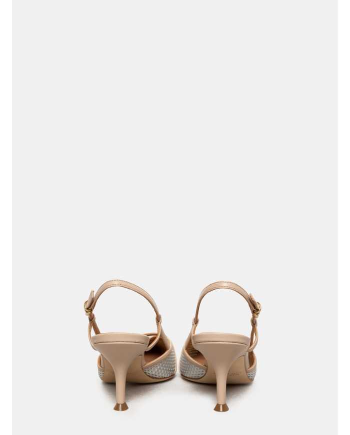 LELLA BALDI Sandalo slingback laminato