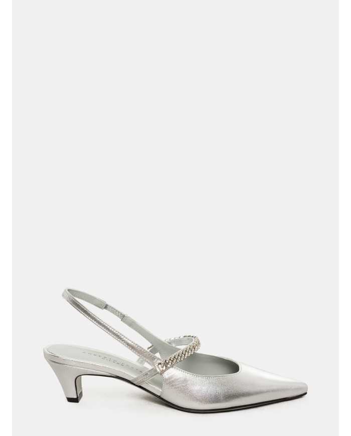 ROBERTO FESTA Sandalo slingback laminato gioiello