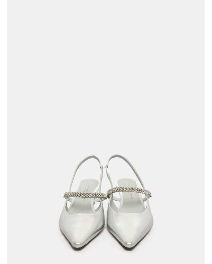 ROBERTO FESTA Sandalo slingback laminato gioiello