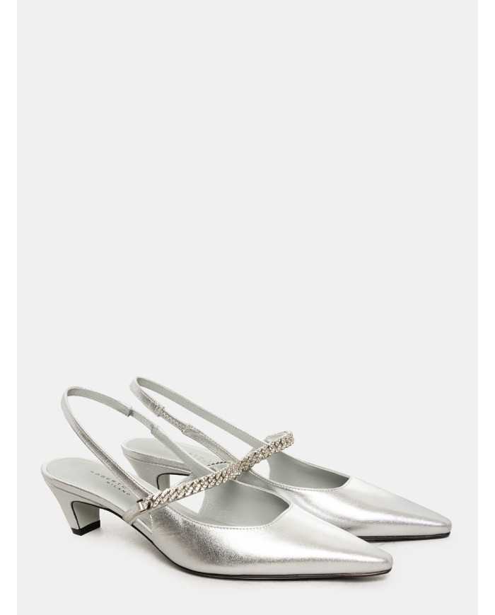 ROBERTO FESTA Sandalo slingback laminato gioiello