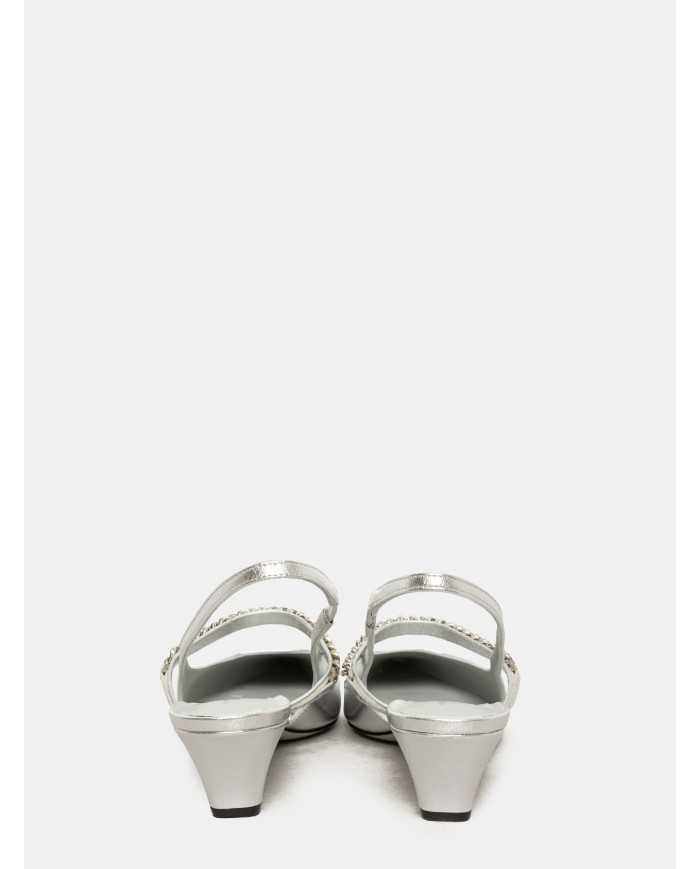 ROBERTO FESTA Sandalo slingback laminato gioiello