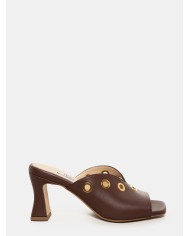 Walter Violet Sandalo sabot in pelle