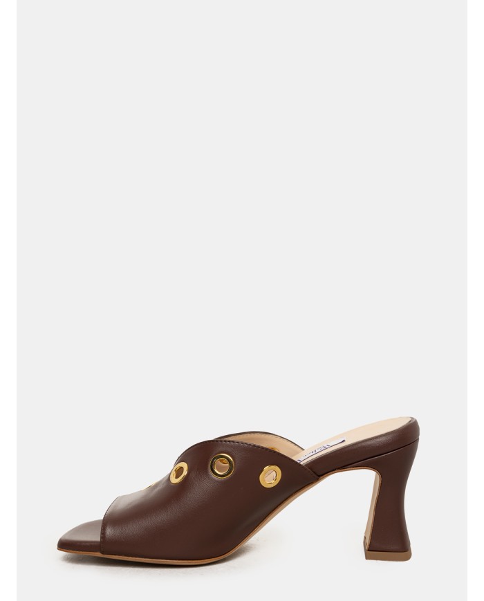 Walter Violet Sandalo sabot in pelle