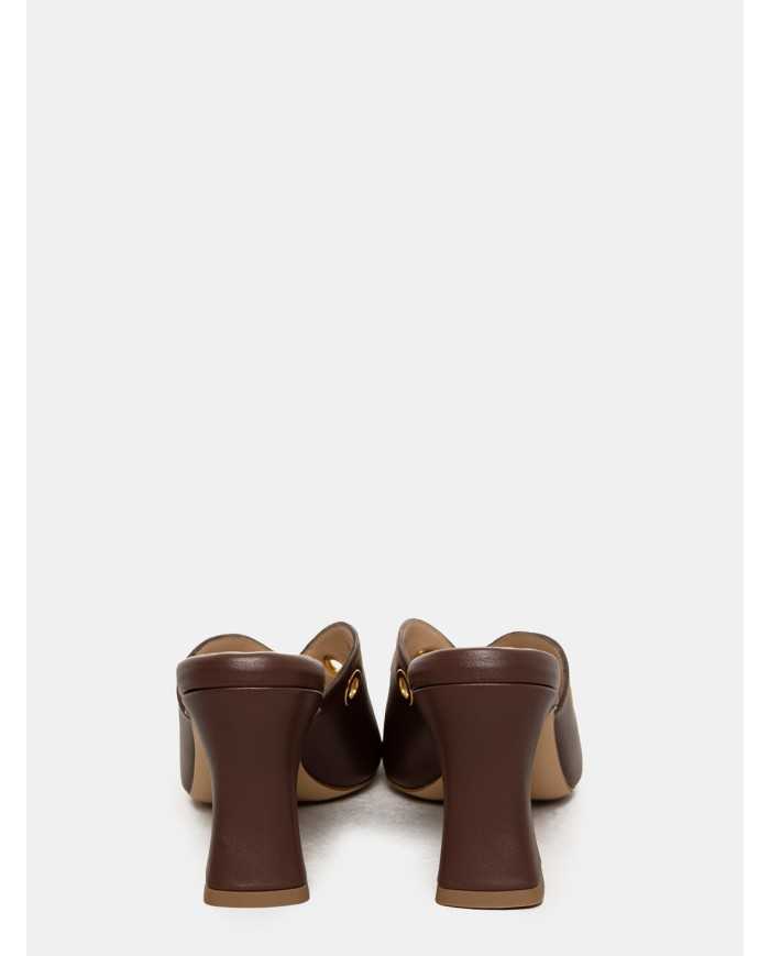 Walter Violet Sandalo sabot in pelle