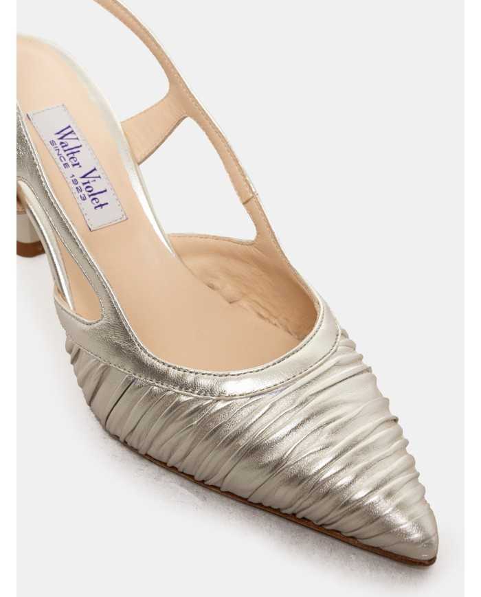 Walter Violet Sandalo slingback in pelle