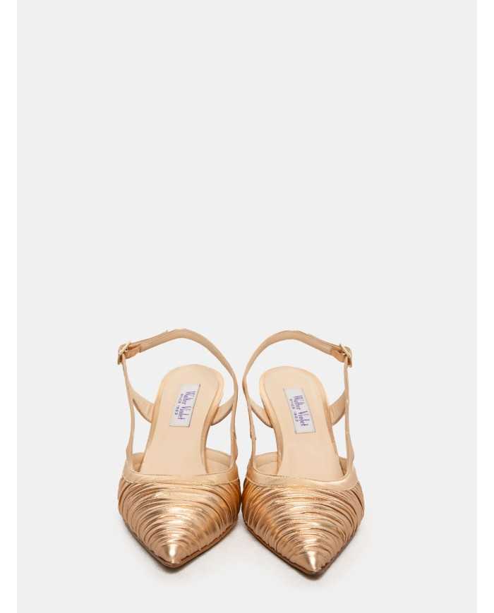 Walter Violet Sandalo slingback laminato