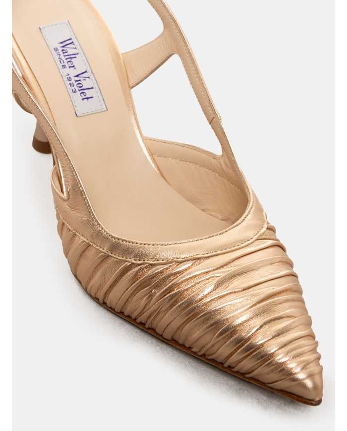 Walter Violet Sandalo slingback laminato