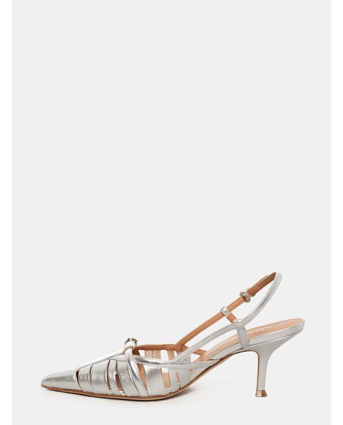 LELLA BALDI Sandalo slingback in laminato