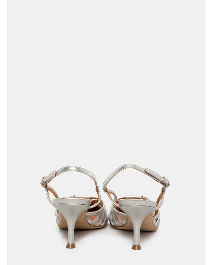 LELLA BALDI Sandalo slingback in laminato