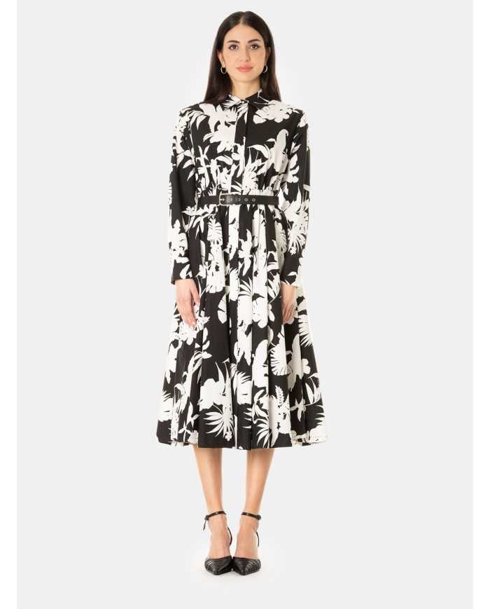 MAXMARA STUDIO Abito in popeline stampato