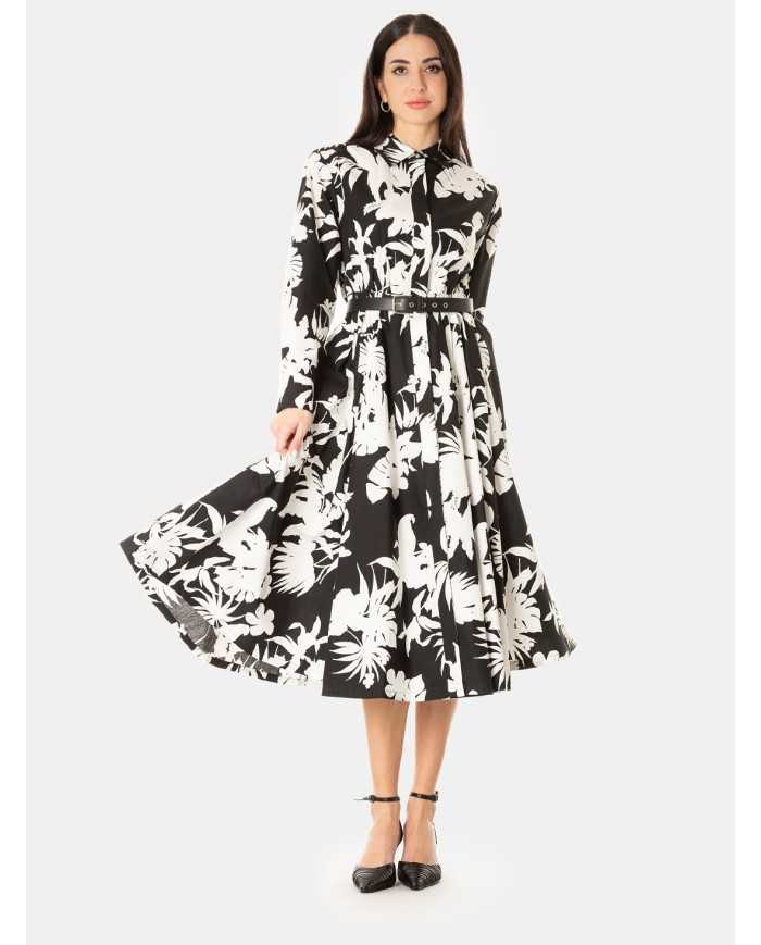 MAXMARA STUDIO Abito in popeline stampato