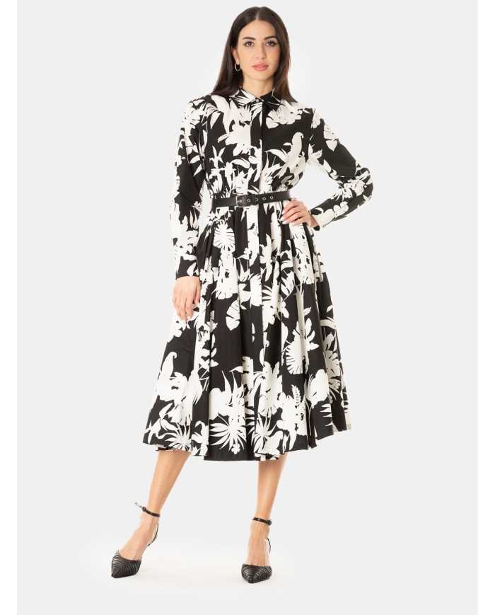 MAXMARA STUDIO Abito in popeline stampato