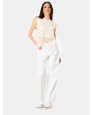 MAXMARA WEEKEND Canotta con frange in maglia