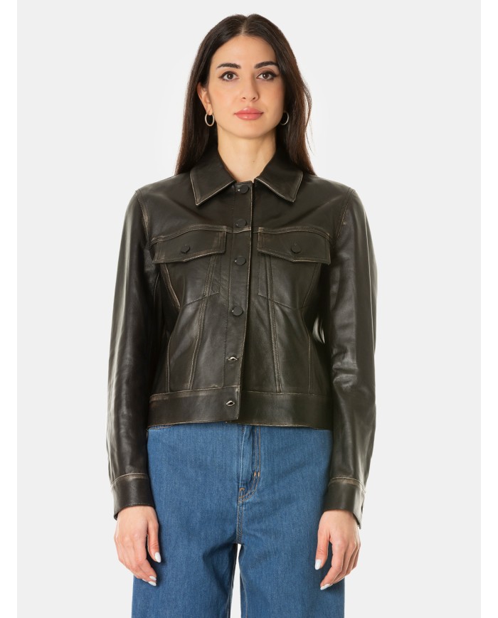 LIVIANA CONTI Chiodo in pelle