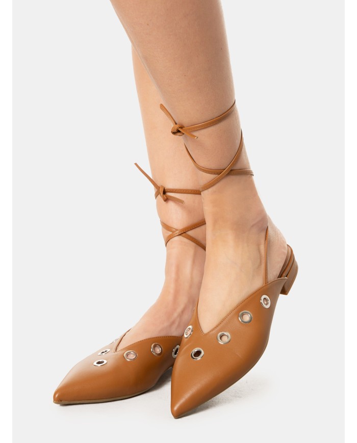 Walter Violet Sandalo con lacci e borchie