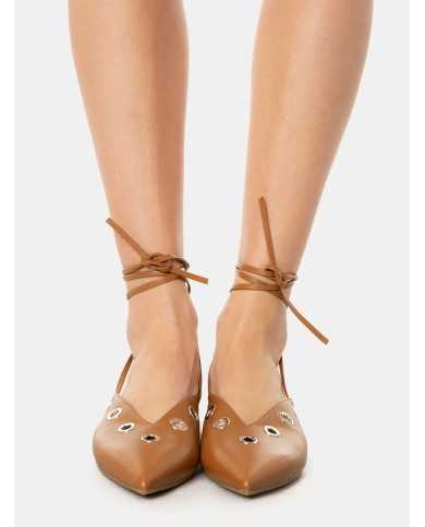 Walter Violet Sandalo con lacci e borchie