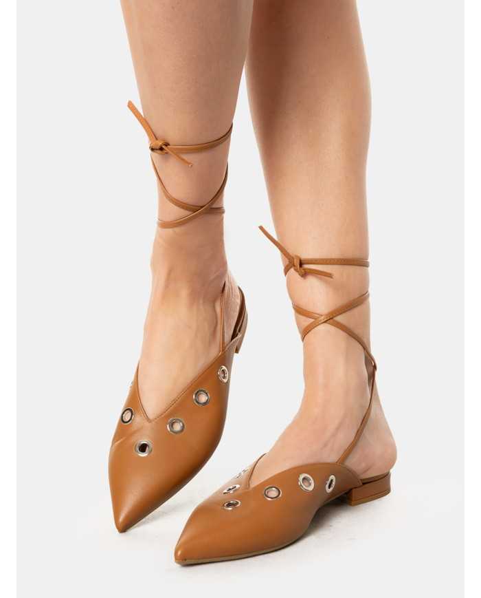 Walter Violet Sandalo con lacci e borchie