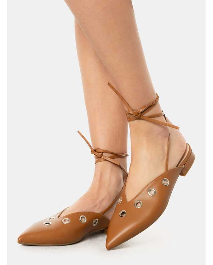 Walter Violet Sandalo con lacci e borchie