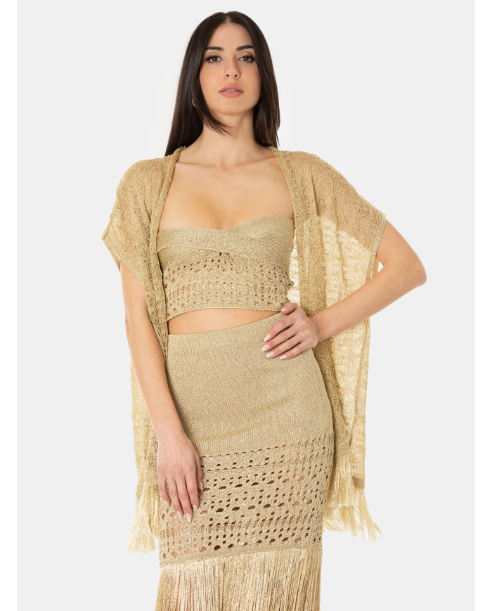 SIMONA CORSELLINI Cardigan con frange