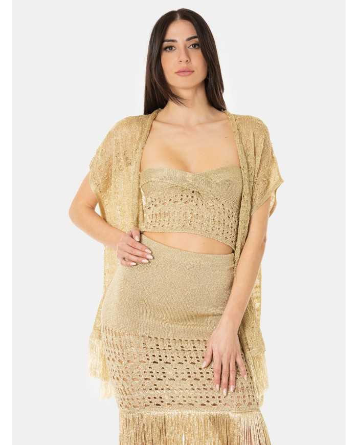 SIMONA CORSELLINI Cardigan con frange