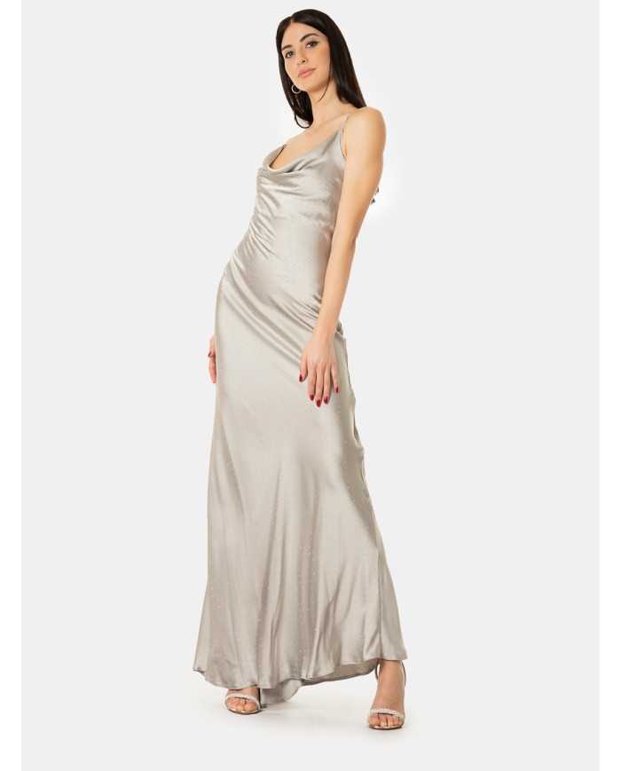 Actualee Abito con micro strass