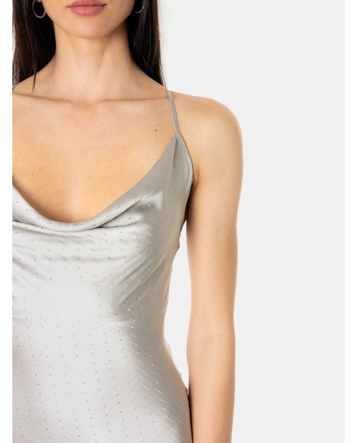 Actualee Abito con micro strass