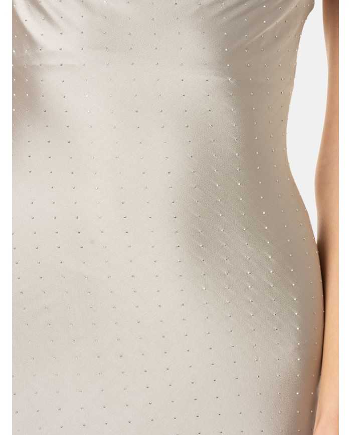 Actualee Abito con micro strass