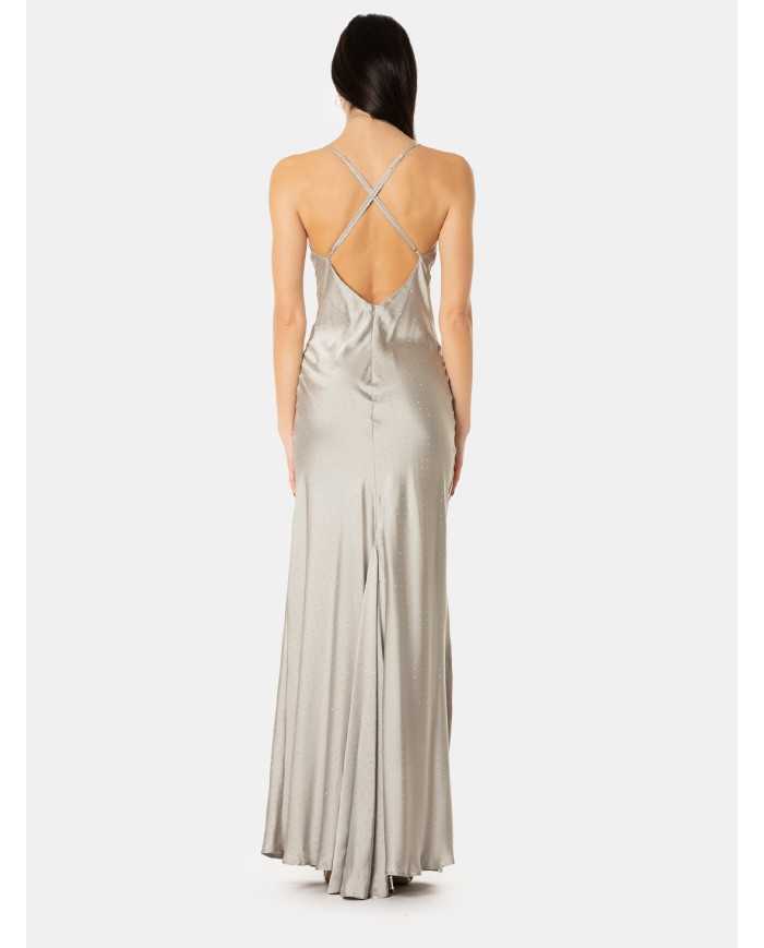 Actualee Abito con micro strass